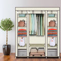 69" Portable Heavy Duty Clothes Closet Wardrobe Storage Organizer Z431