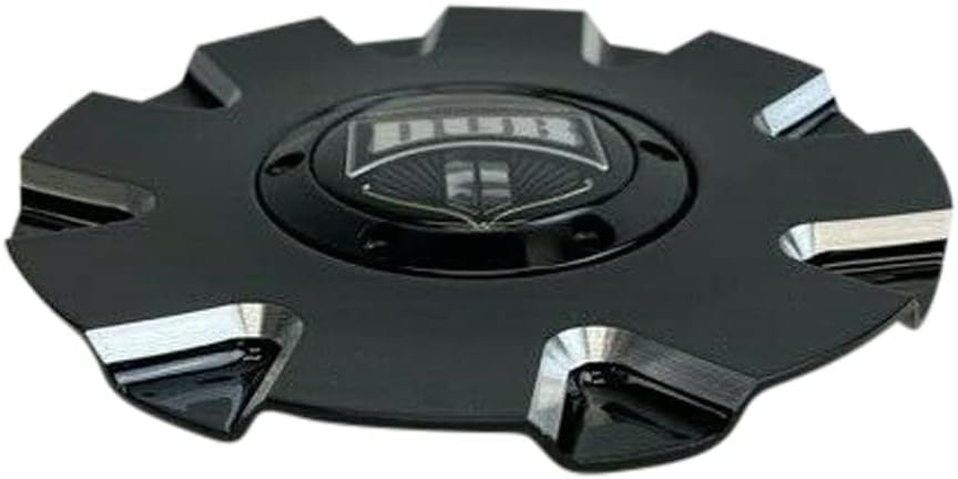 Gloss Black and Milled Wheel Center Cap with Screws Pack of 2 E146622