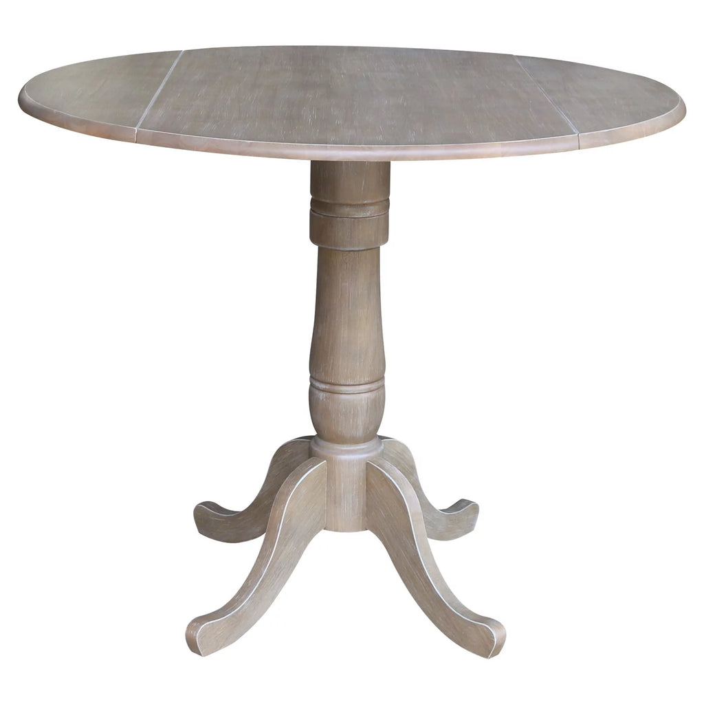 42" Round Dual Drop Leaf Pedestal Table J497192