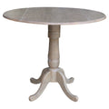 42" Round Dual Drop Leaf Pedestal Table J497192