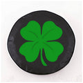 Black 4-Leaf Clover Vinyl Tire Cover L162631