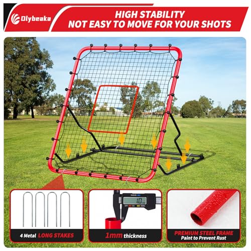 Baseball Rebounder Net with 3 Adjustable Angles 48" x 52" I3394