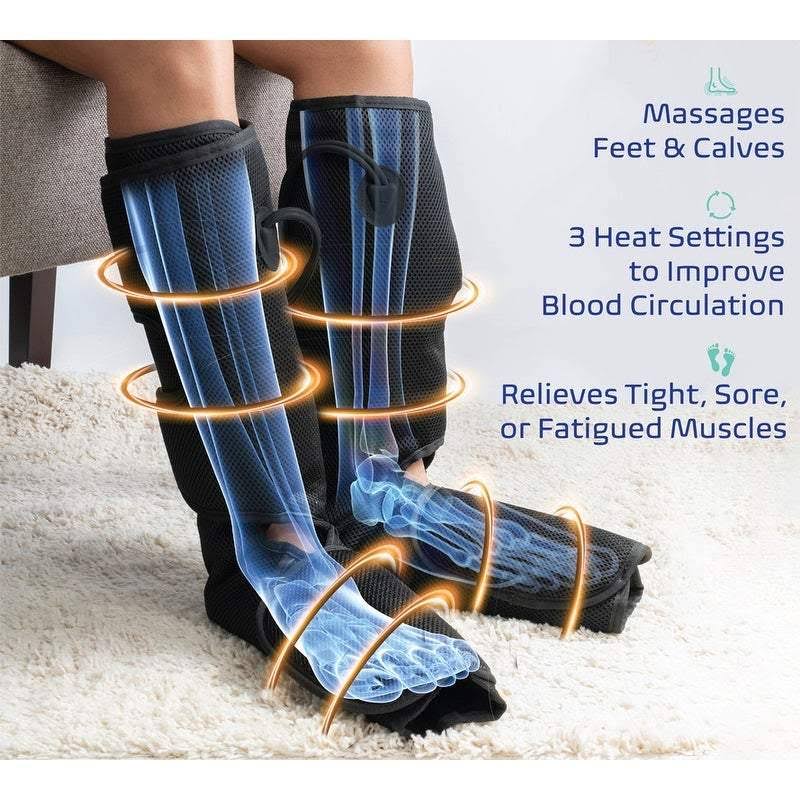 Leg and Foot Air Compression Massager with Heat and 6 Modes F37505