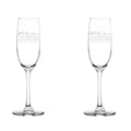 Set of 2 Glass Champagne Flutes 8 oz Stemmed F586375
