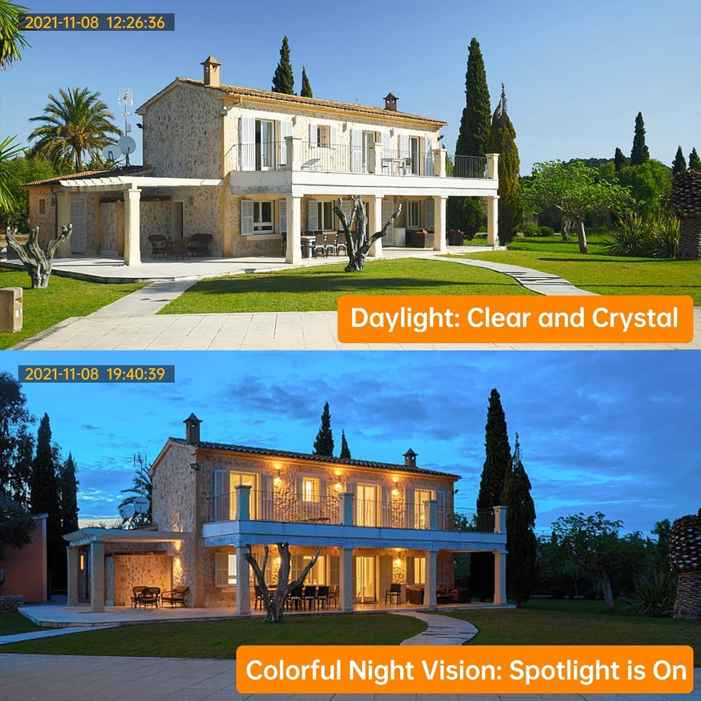 Solar Security Camera Wireless Outdoor 360° Pan Tilt WiFi Solar Powered Camera P438149