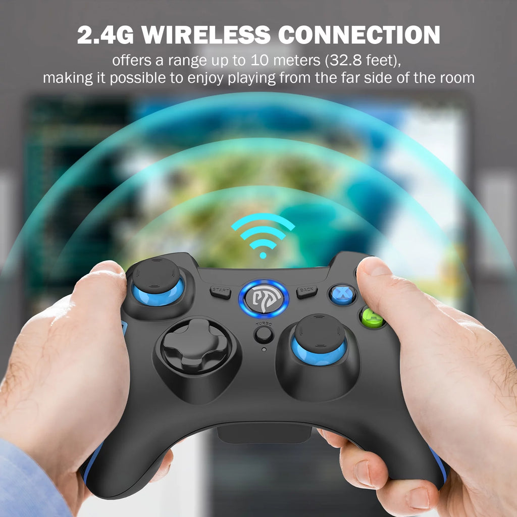 Black 2.4GHz Wireless Gaming Controller H8444