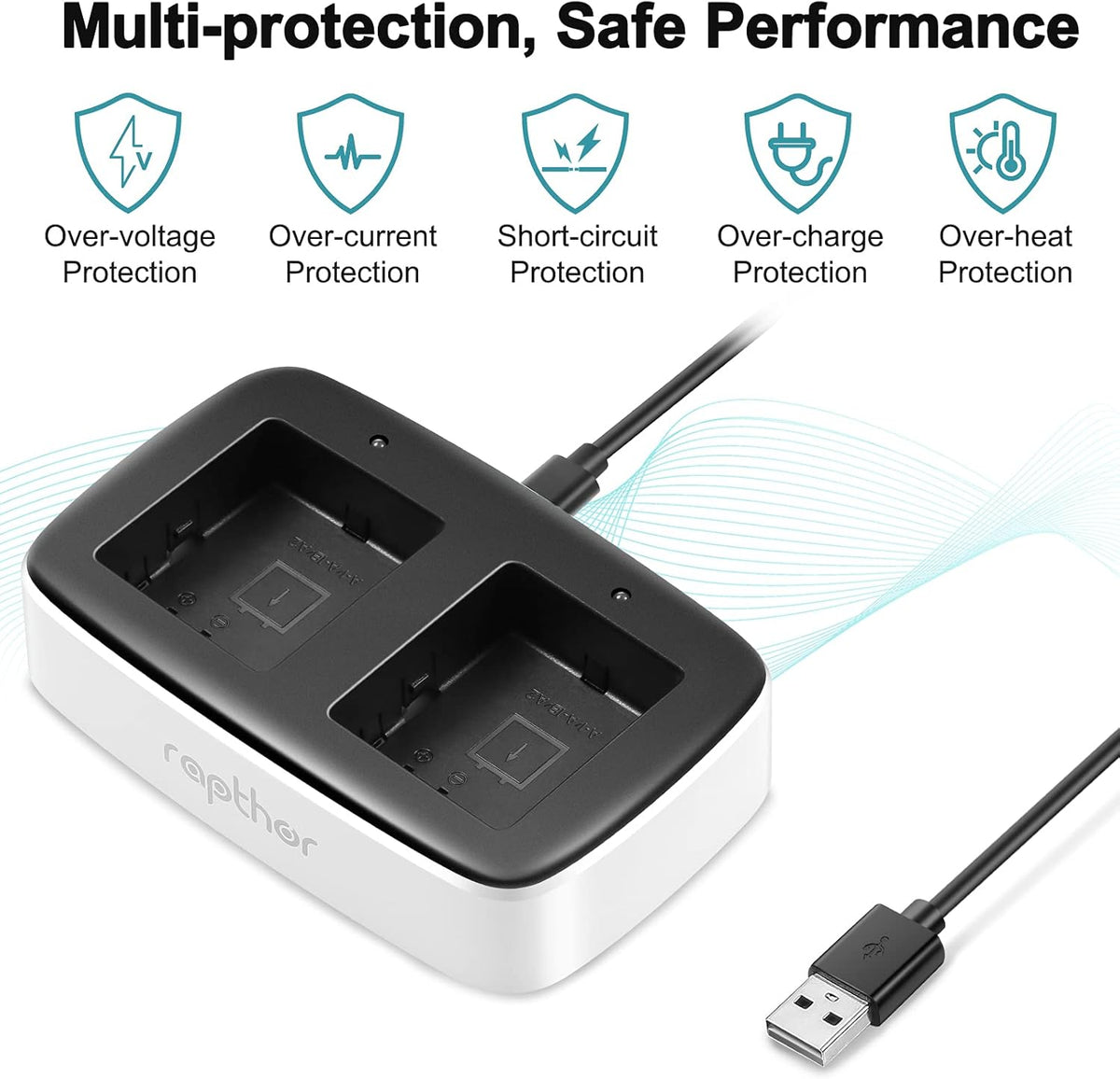 2560mAh Rechargeable Replacement Battery with Charger Station (2 Batteries+1 Charger) S181