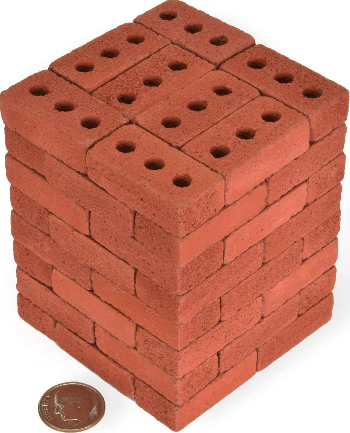 Mini Red Bricks, 1:6 Scale (160 Pack) Pack of 2 O720216