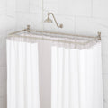 D-Shaped Solid Brass Shower Ring and Ceiling Support Matte Black W89254