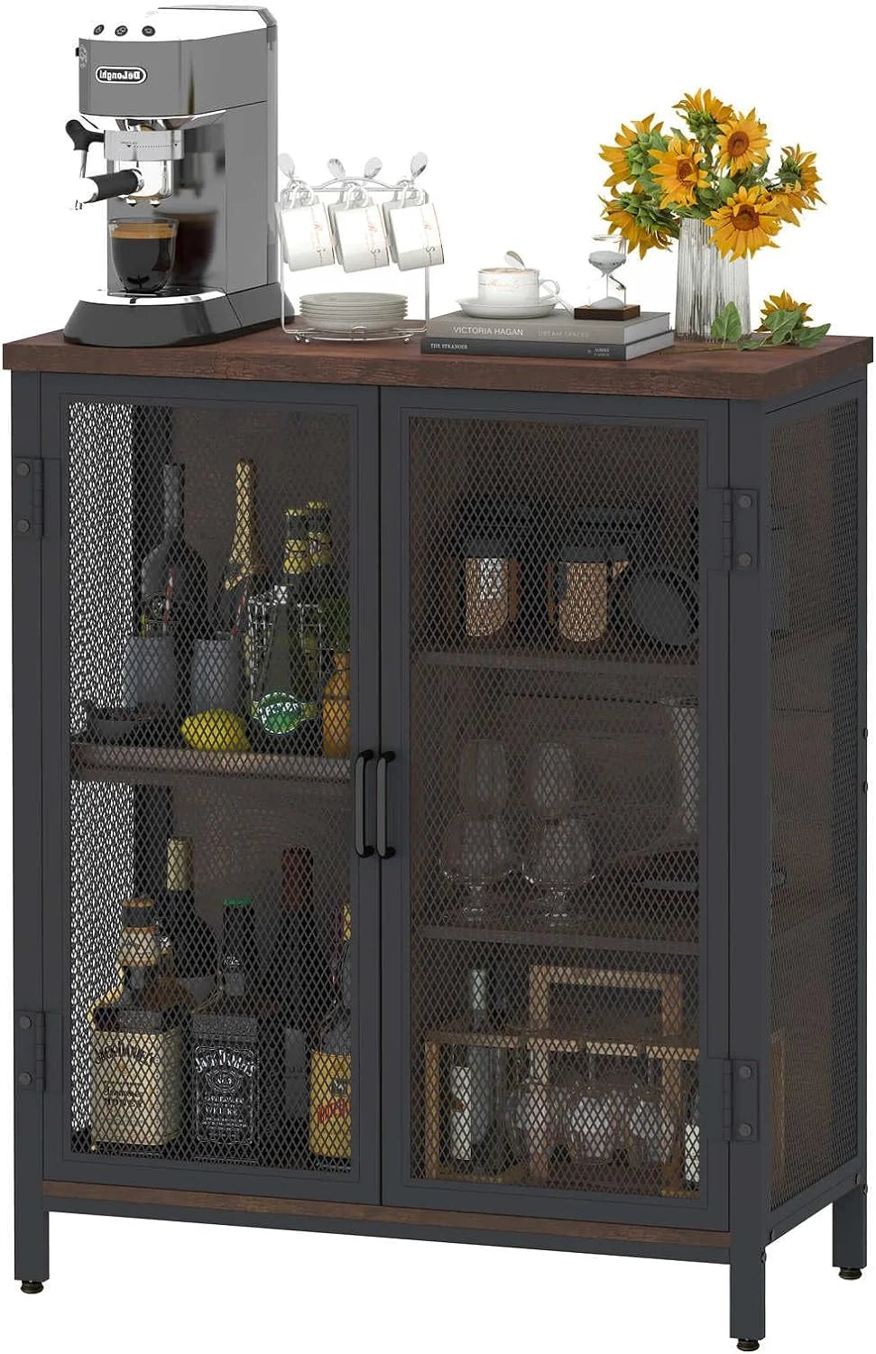 Small Oak Accent Cabinet with Storage N819713