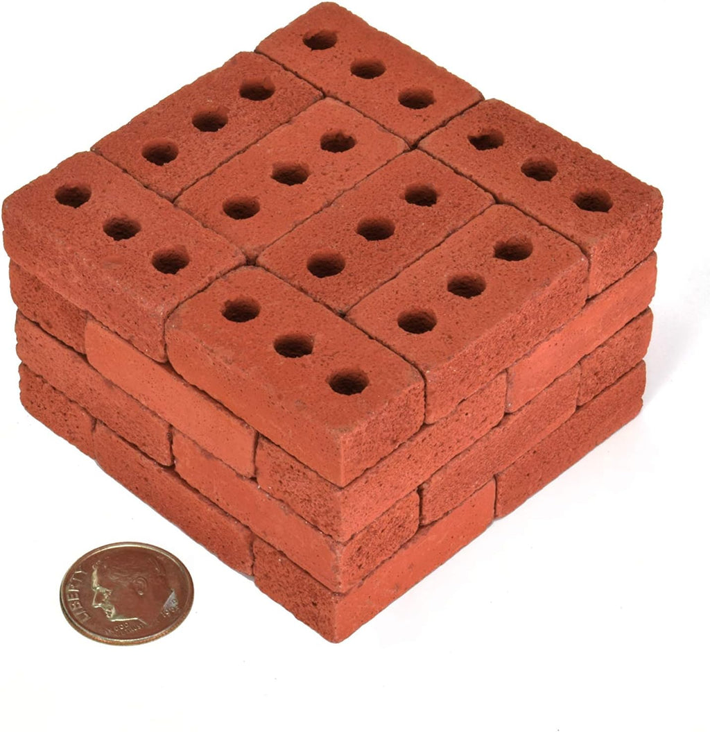 Mini Red Bricks, 1:6 Scale (160 Pack) Pack of 2 O720216