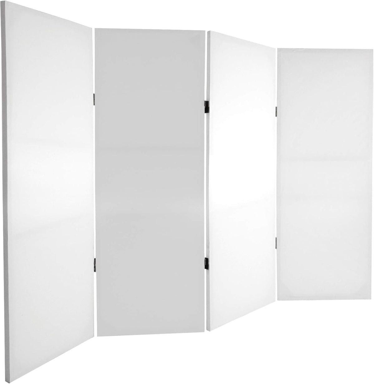 White 4 Panel Canvas Room Divider W1404
