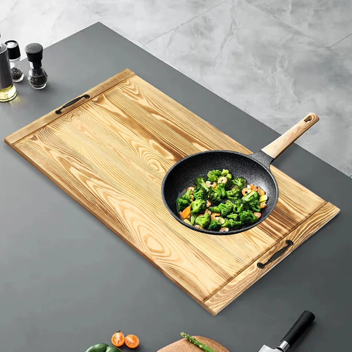 Pine Wood Noodle Board Stove Cover K854