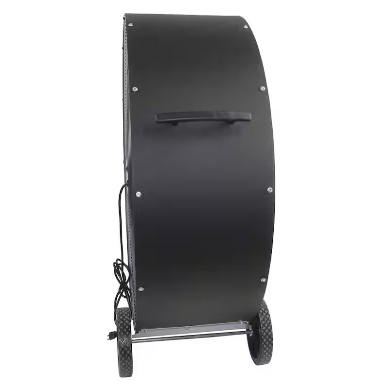 48 In. 2-Speed Belt Drive Drum Fan Black Poly Housing T9100