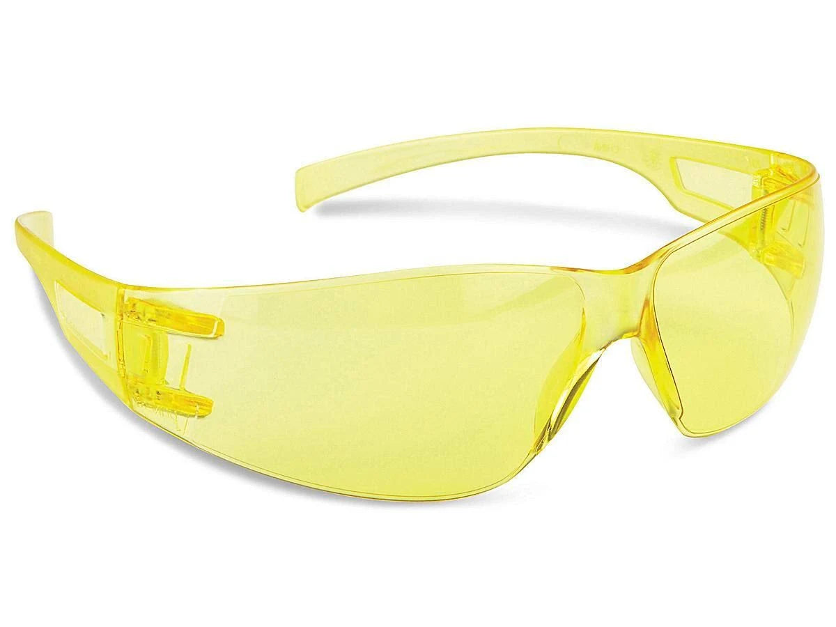 Amber Wraparound Safety Glasses, Qty of 12 S431767