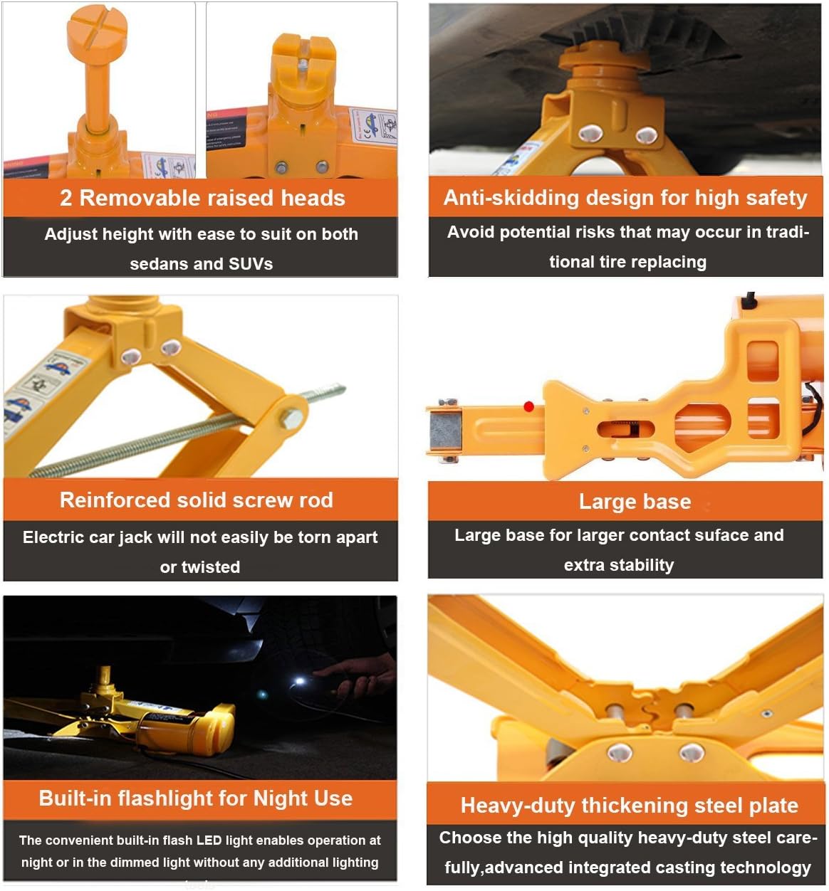 3 Ton 12V Electric Scissor Lift Jack Set with Double Saddles L47520