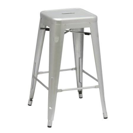 Industrial Style Backless Metal Stack Bar Height Stool Y19350