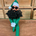 Plush Christmas Elf Doll with Round Glasses T207415