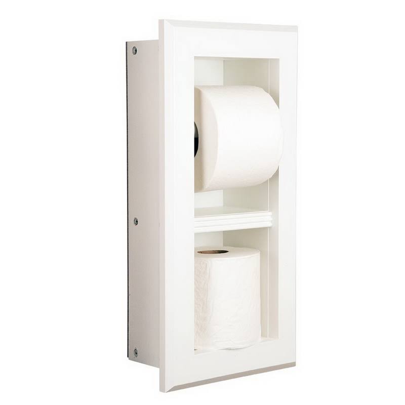 White Double Toilet Paper Holder X941908
