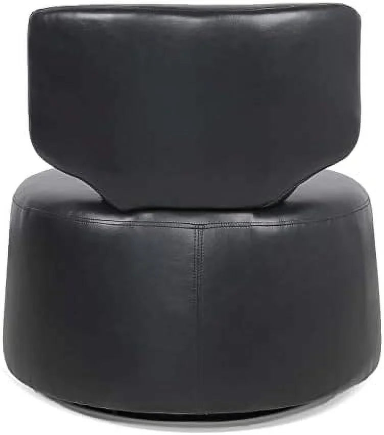 Black Faux Leather Swivel Chair G8834