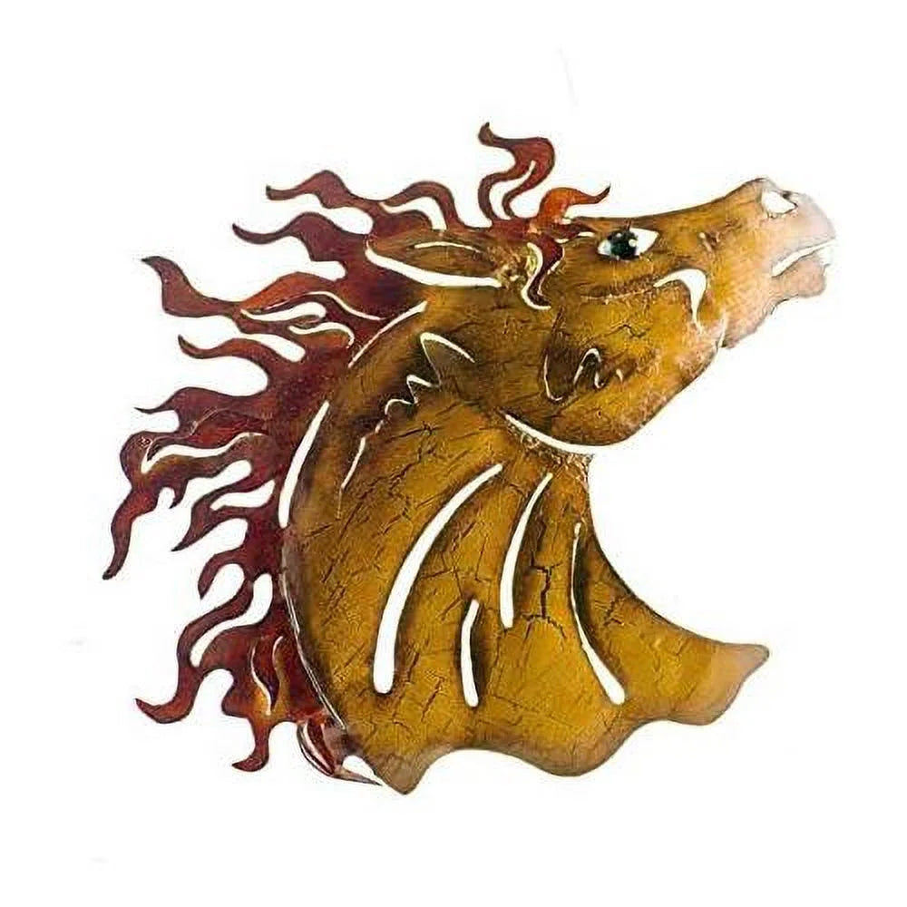Metal Wall Art Horse Head Crackle M847