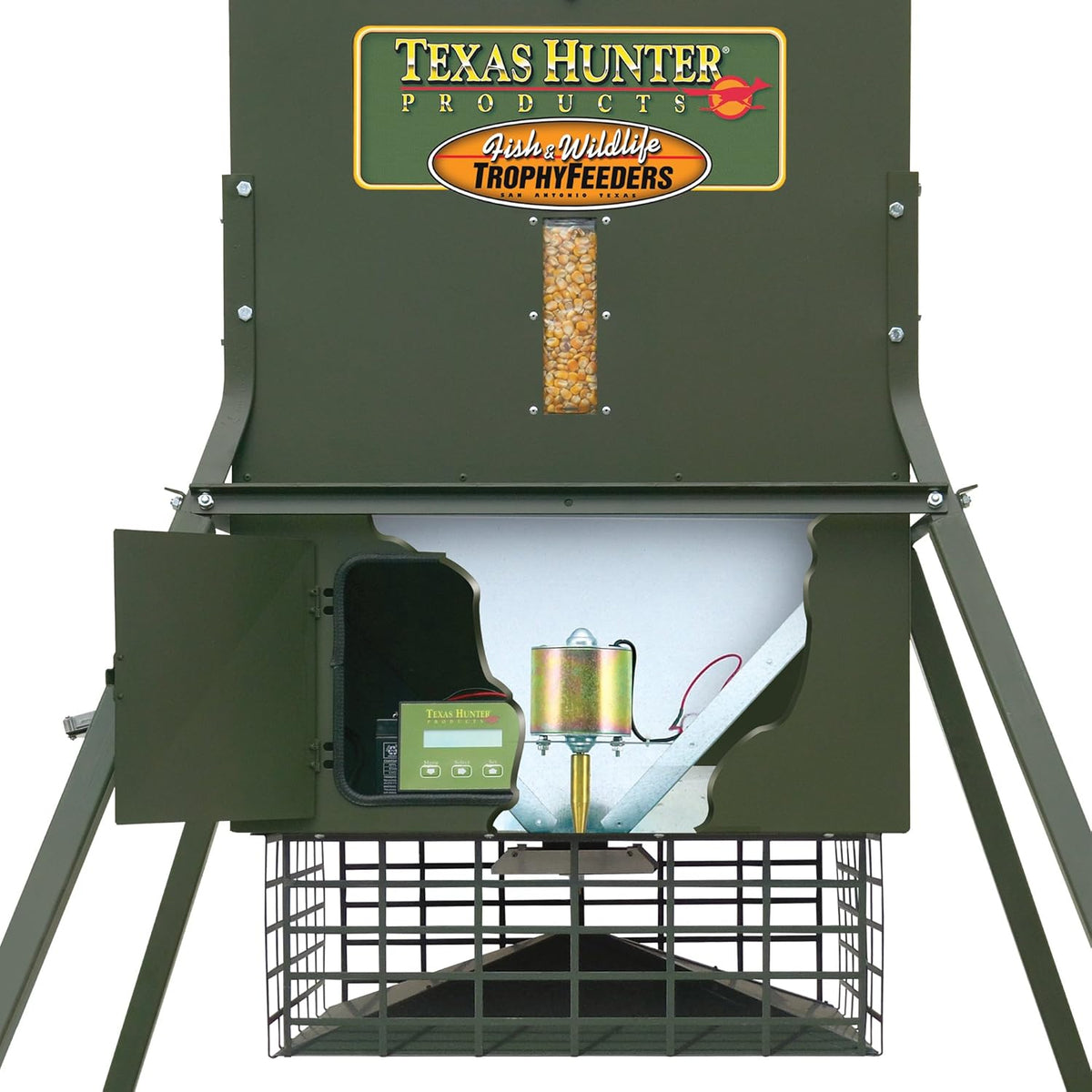 300 lb. Corn Capacity Wildlife & Deer Feeder with 4-Foot Stand K7393