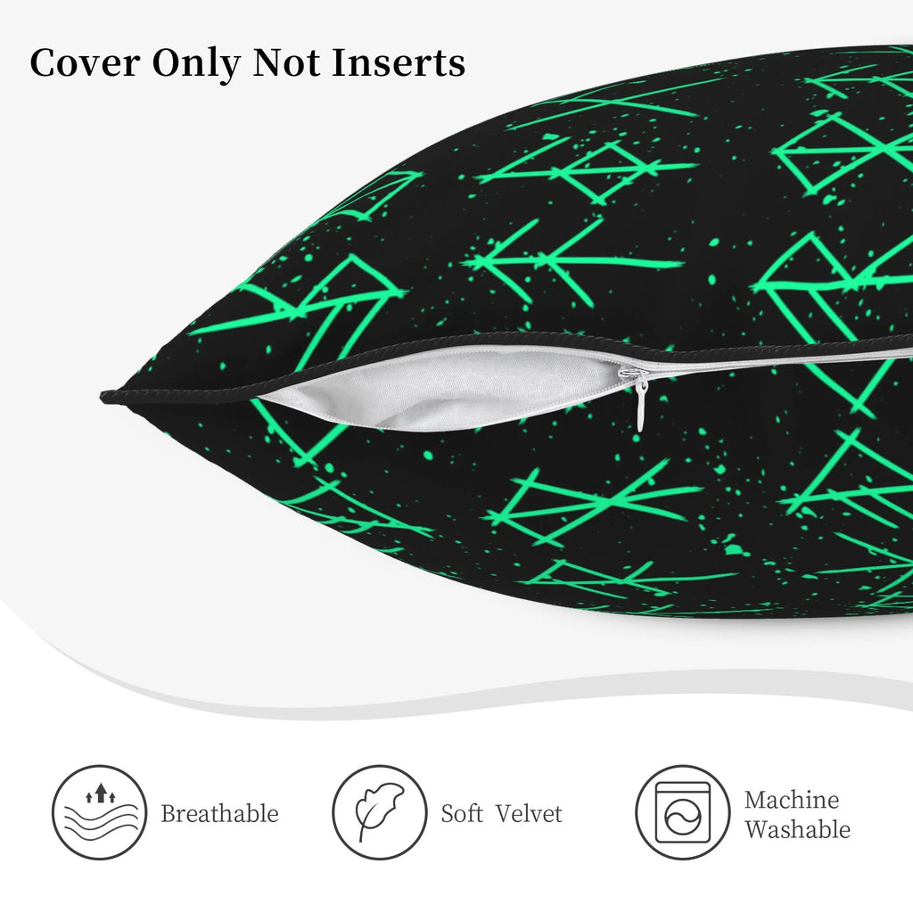Green 20"x20" Velvet Throw Pillow Covers Set of 2 C69017