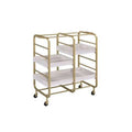 Gold White-Washed Serving Cart W767706
