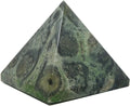 Green Jasper Pyramid Crocodile Eye Kambaba Stone 1.5-1.75 inch D8309