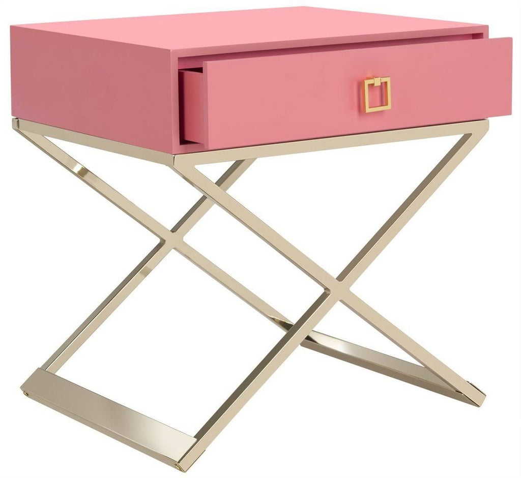 Black Cross Leg End Table A389