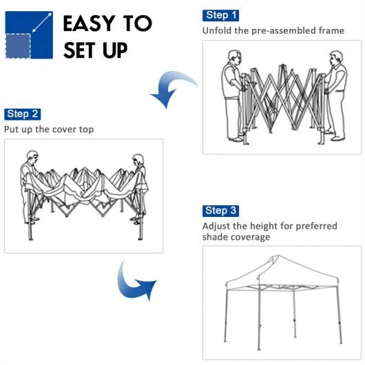 10' x 10' Portable Pop Up Canopy Tent with Roller Bag Z8000