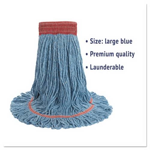 Blue Microfiber Tube Wet Mops, 15 x 2, 12/Carton B9482