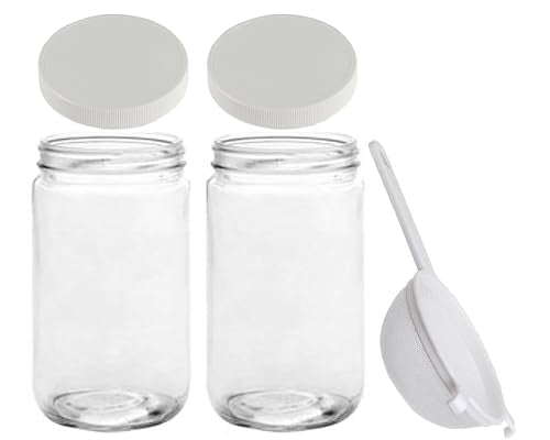 32 Oz Wide Mouth Glass Jars with Lids Y552
