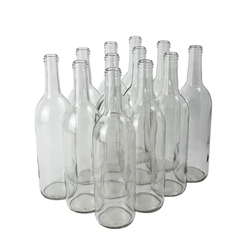 12 Clear Wine Bottles 750 ml I408930