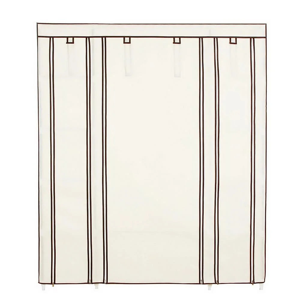 69" Portable Heavy Duty Clothes Closet Wardrobe Storage Organizer Z431