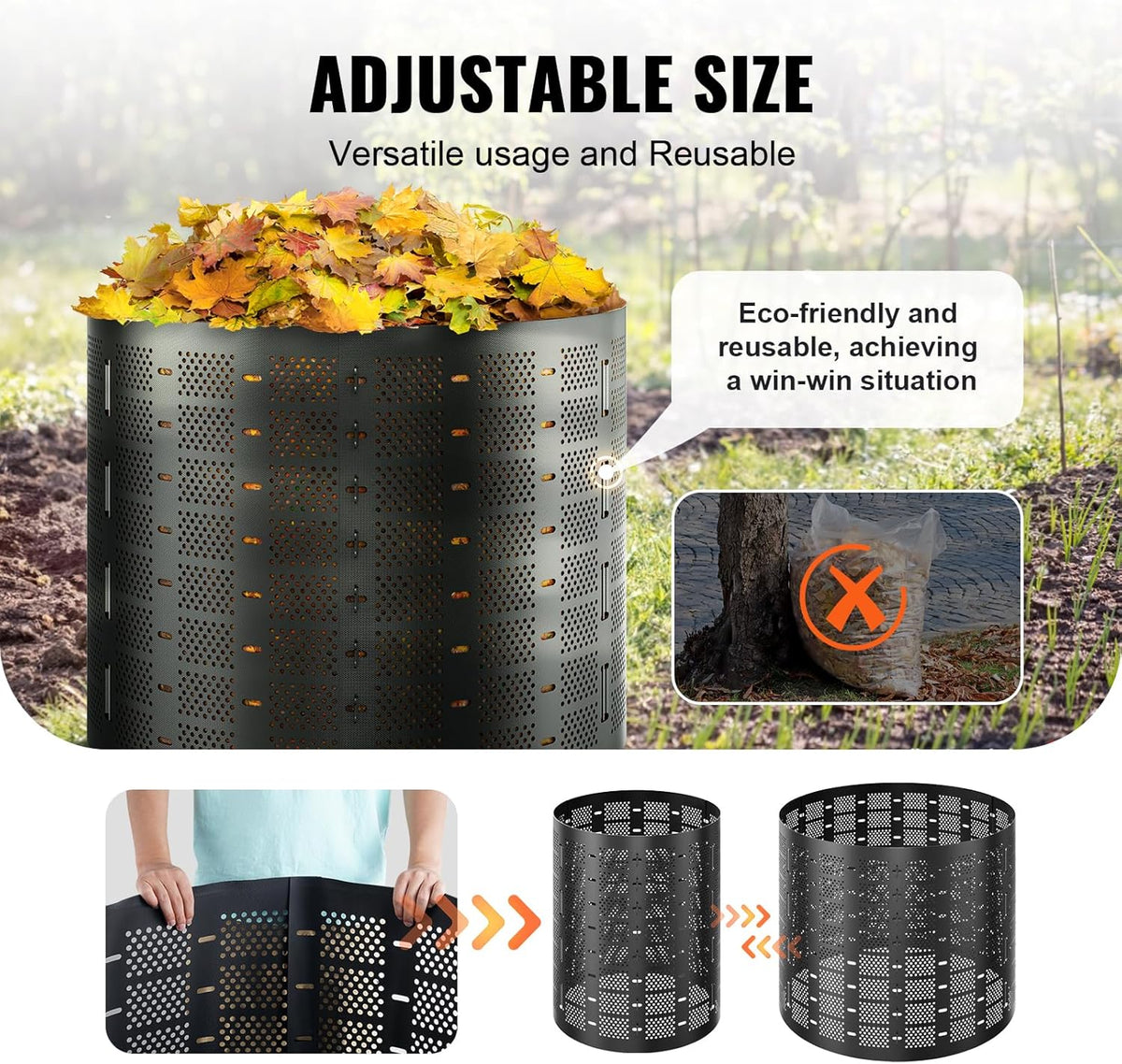 220 Gallon Expandable Composting Bin H646370