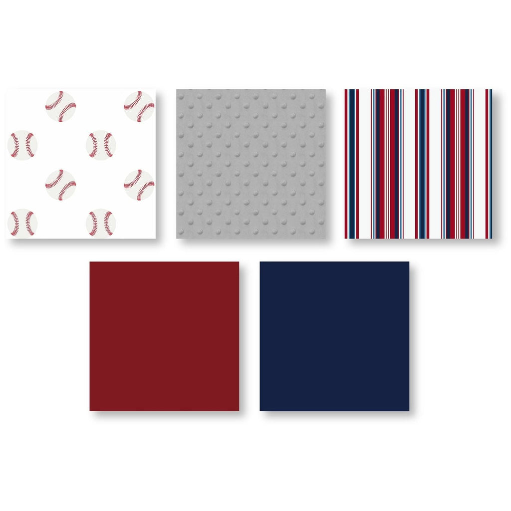 Red/White 5-Piece Toddler Bedding Set O77560