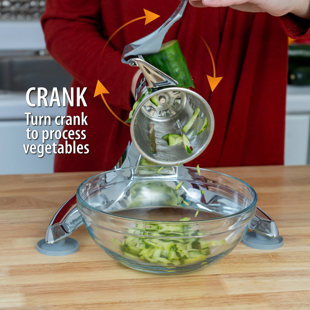 Heavy Duty Vegetable Chopper & Food Processor with Stainless Steel Shredders E870321