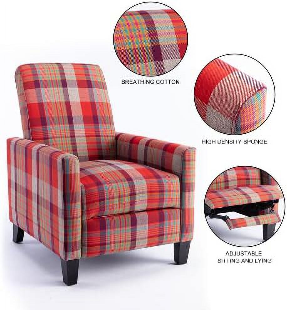 Button Tufted Club Chair with 4 Angle Adjustable Backrest U7920