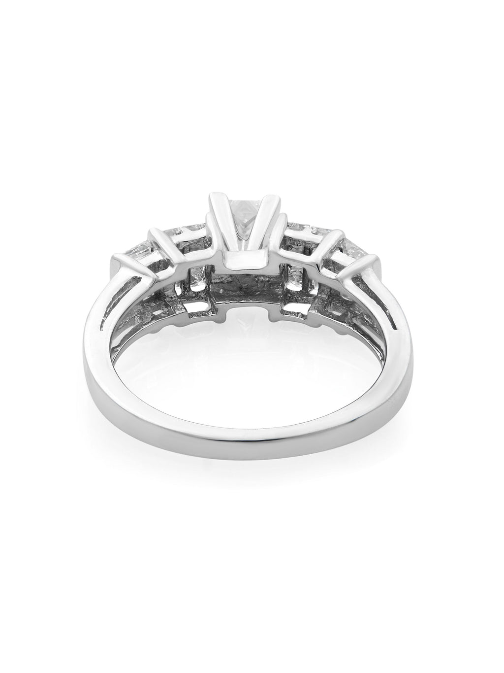 Princess Cut Diamond Engagement Ring 14K White Gold 1.00cts Size 7 S1242