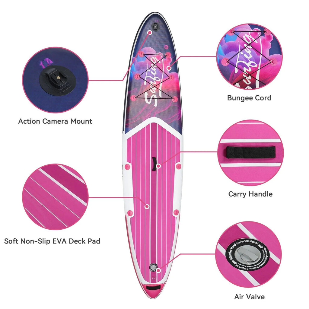 11 Ft Blue Inflatable Paddle Board Y7051