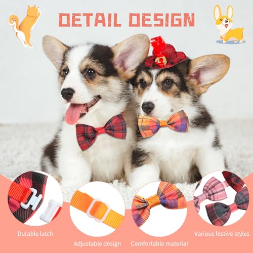 80 Pcs Dog Bow Ties Assorted Pattern W377