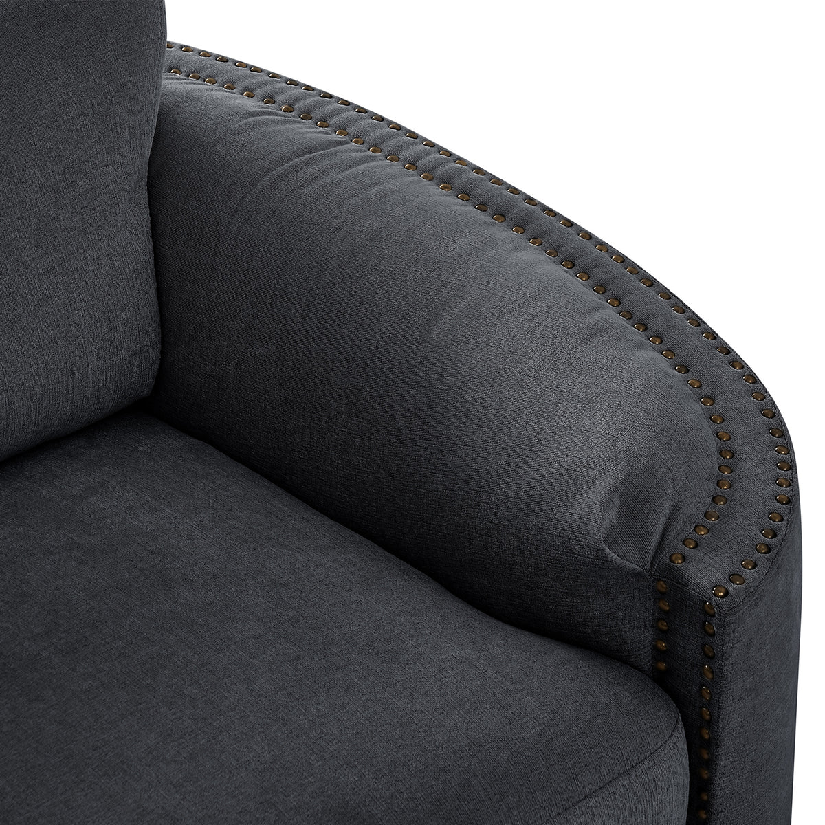 Gray 2 Seat Upholstery Loveseat Sofa Y718863