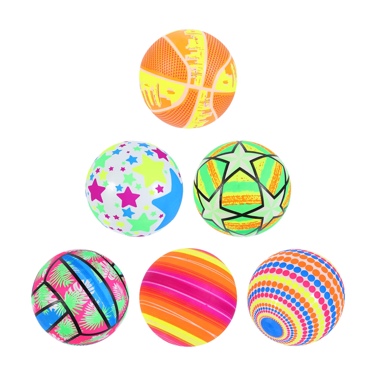 6 Pcs Inflatable Ball Pvc Toys Z691