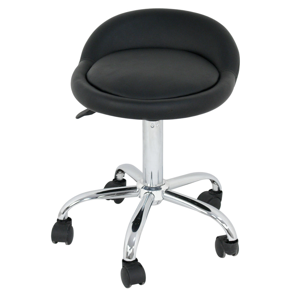 Set of Two Swivel Salon Stool Chair, Black Z588