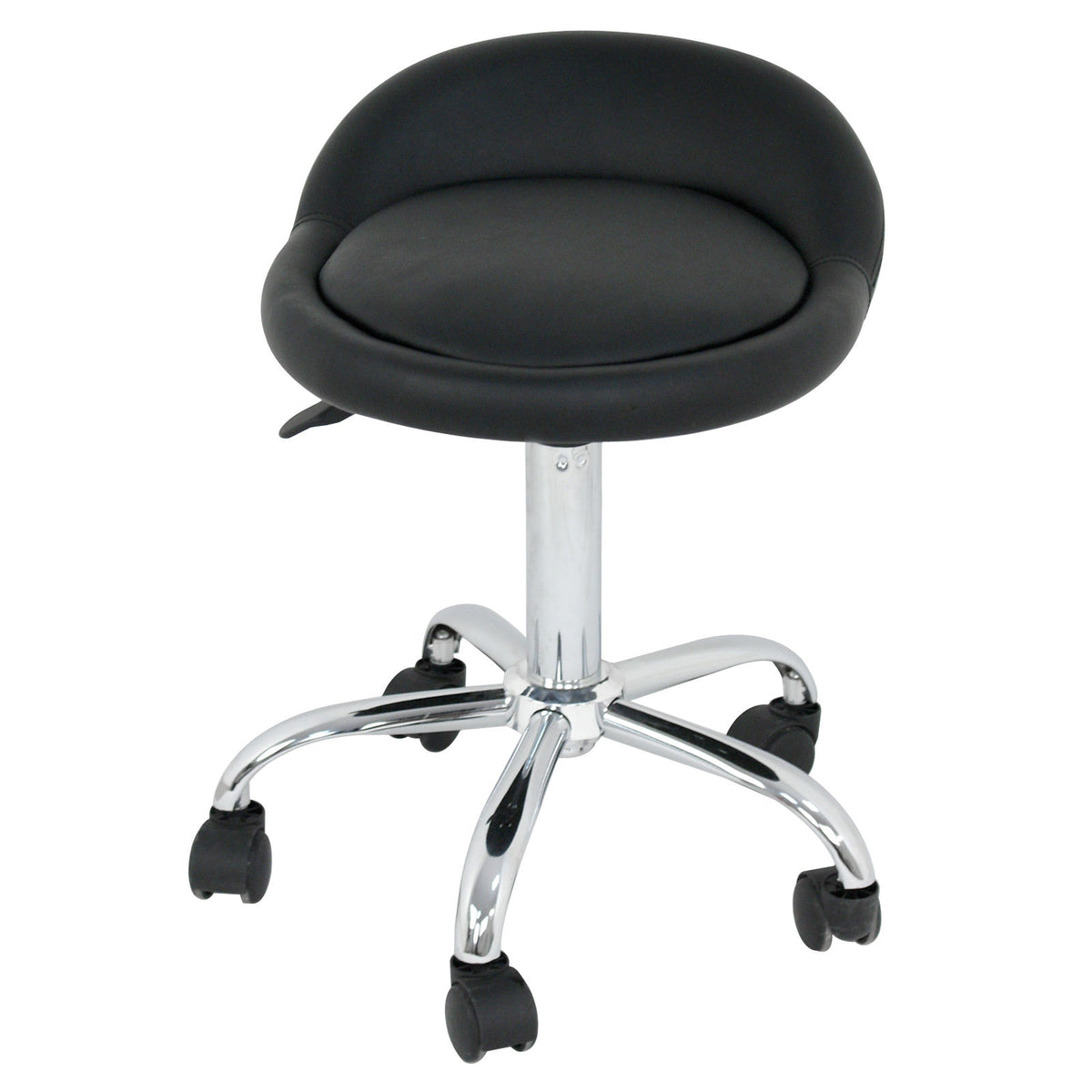 Set of Two Swivel Salon Stool Chair, Black Z588