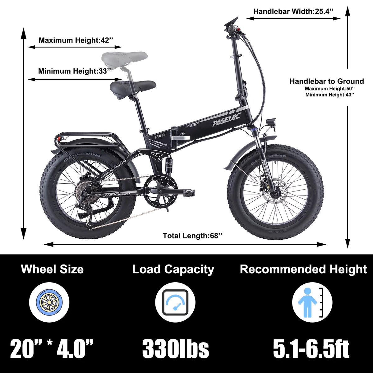 Folding Electric Mountain Bike 750W 20'' Aluminum Alloy 48V 12Ah 9 Speed P217