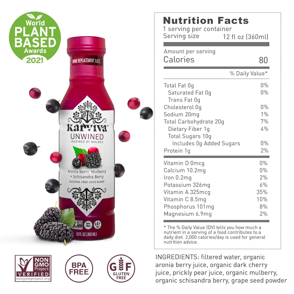 Non Alcoholic Wine Variety Pack of 4 Bottles T55752