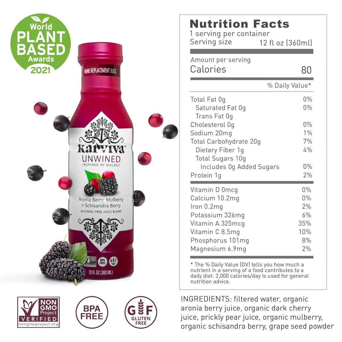 Non Alcoholic Wine Variety Pack of 4 Bottles T55752
