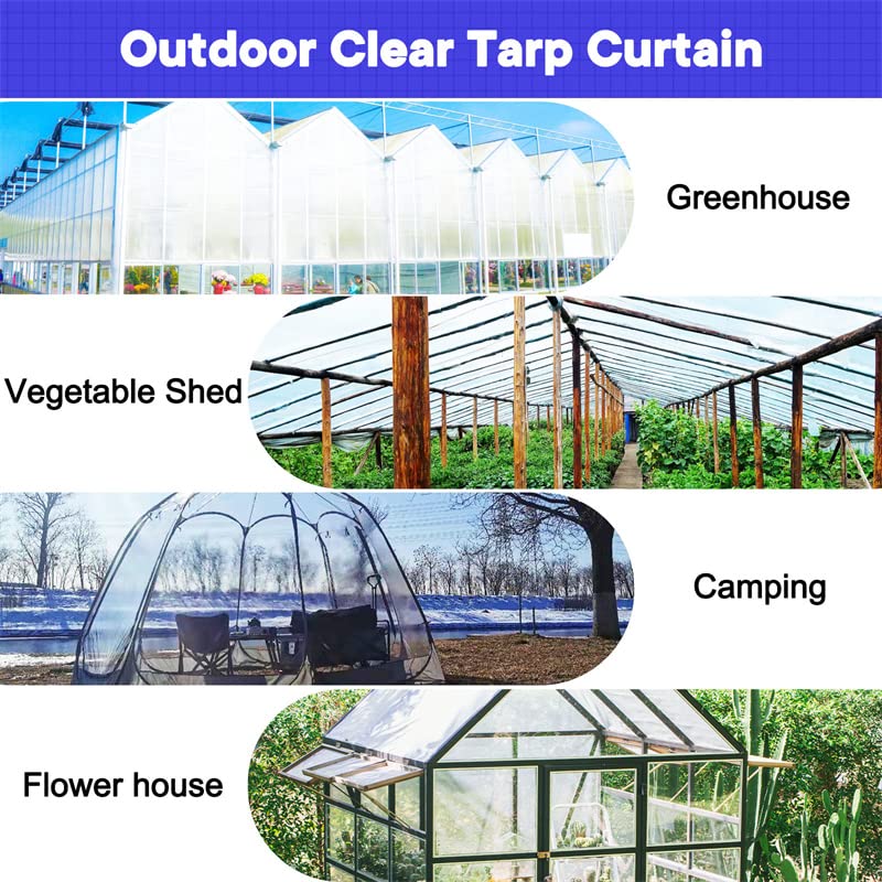 8x8 FT Heavy Duty Clear Vinyl Tarp X29666